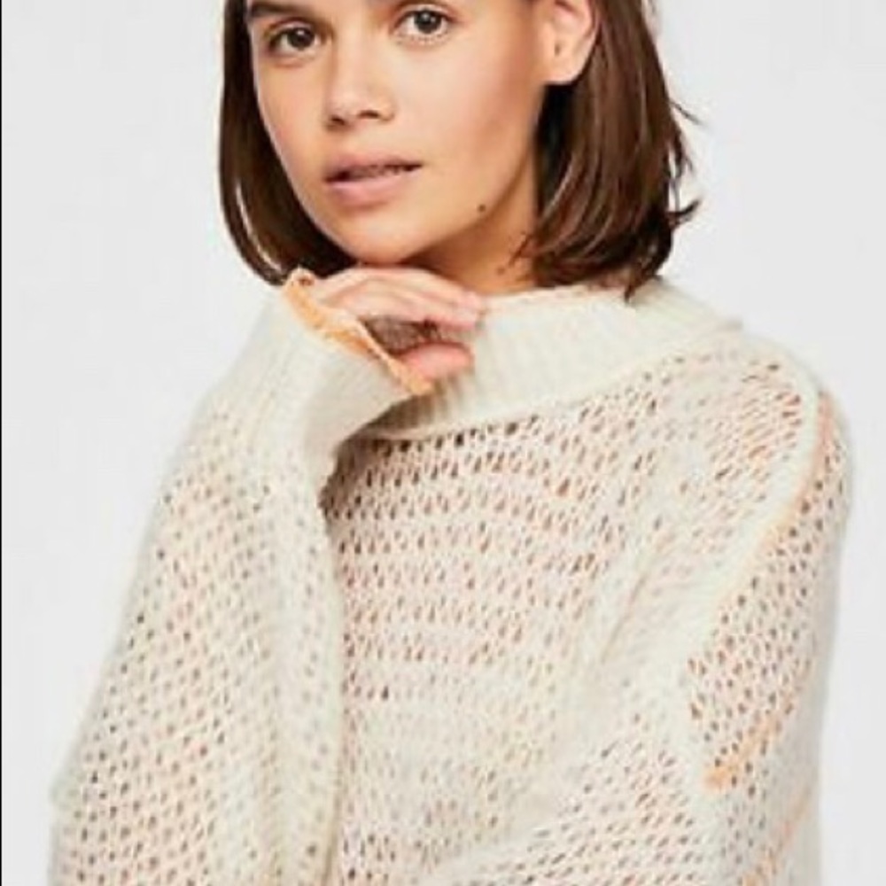 📌SOLD📌FREE PEOPLE  TUNIC SWEATER IVORY - Picture 6 of 8